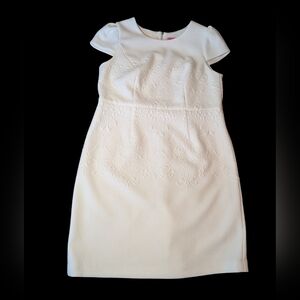 Betsey Johnson White Embroidered Dress Sz 14W